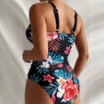 thumbnail image 4 of Jesscasday Piece Swimsuits for Women V-Neck Tummy-Control Bathing Suits High Cut Monokini,Floral Print Backless Monokini, 4 of 16