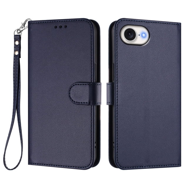 GANGXUN Wallet Case for iPhone 16e – Magnetic Closure, RFID Blocking, Wrist Strap, Wireless Charging Compatible