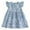 Blue, variant on Girls Plaid Flutter Sleeve Dress, Checkered Summer Casual Dress for Toddlers & Kids,3-4 Years