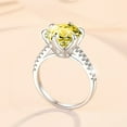 thumbnail image 3 of 5ct Blue/Green/Yellow Moissanite Rings for Women Round Cut D Color VVS1 Engagement Diamond Rings 6-Prong Moissanite Wedding Rings for Women with Certificate, 3 of 7
