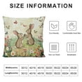 thumbnail image 5 of FUMJ  Happy Easter Bunny Flowers Throw Pillow Cover, Butterfly Rabbit Cushion Case Decoration for Sofa Couch, 5 of 5
