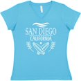thumbnail image 3 of Inktastic San Diego California Cute Surfing Women's V-Neck T-Shirt, 3 of 5