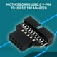 thumbnail image 3 of Placa base de computadora USB2.0 de 9 pines a USB3.0 19P Conector de panel frontal, 3 of 8