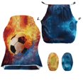 thumbnail image 3 of HELLHERO Soccer Water Fire Stretchable Gaming Chair Covers with Armrest Covers for Office Studies, Universal Removable 4 Pcs Game Chair Cover with Armchair Slipcovers, 3 of 10