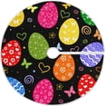 thumbnail image 1 of FMSHPON Easter Eggs Xmas Christmas Tree Skirt Stand Mat for Holiday Party Decoration Indoor Outdoor 36 inches, 1 of 6