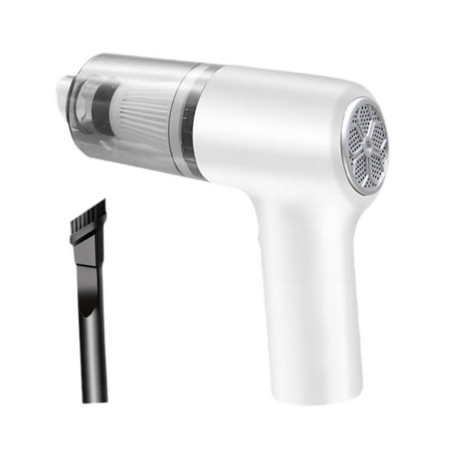 Aspiradora de mano inalámbrica para vehículos, colector de polvo recargable para el hogar y la oficina Blanco