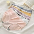 thumbnail image 4 of Jiaroswwei Women Panties Contrast Color Mid Waist Bow Stretch Underwear Japanese Korean Plus Size Sexy Close Fit Underpants Briefs Women Clothes, 4 of 8