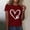 Wine, variant on Lilgiuy National Pet Day Paw Print Shirts for Women Summer Solid Color Dog Mom Love Heart Graphic Tee Casual Crewneck Short Sleeve Pullover T-Shirt for Mothers'Day(Pink,L)