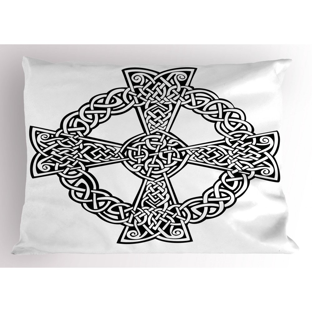 Celtic Pillow Sham Celtic Traditional Culture Spiritual Symbol in