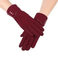 thumbnail image 2 of Clearance Gloves under $5,Women's Touchscreen Fleece Winter Gloves Beige M, 2 of 4