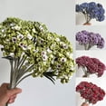 thumbnail image 5 of Artificial Perennial Sweet Alyssum Flower Stem 14In Fake Ball Flower for Home Wedding Vase Floral Arrangement Decor (Burgundy), 5 of 9