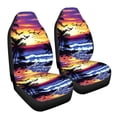 thumbnail image 7 of POLERO Comfort Car Seat Cover for SUV, Easy to Install Stretchy Front Seat Cover Polyester Full Set of 2, Ocean Sunset Beach, 7 of 7