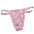 thumbnail image 3 of kamemir Womens Underwear Cotton Sexy Lace Thongs for Women Thong Underwear Women Lace T-back Panties Women Underwear Cotton Thongs Cheeky (Pink,One Size), 3 of 5
