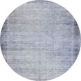 thumbnail image 1 of Ahgly Company Machine Washable Indoor Round Abstract Slate Blue Grey Blue Area Rugs, 3' Round, 1 of 7