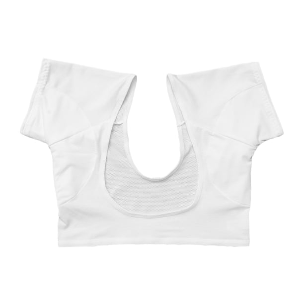 1 unid Chaleco de ropa interior de protección contra el sudor Underarm Almohadillas de sudor Corto Transpirable Cómodo para mujeres Niñas Damas (Tamaño M Blanco)
