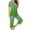 Green, variant on Kaemgyyd Women's Pajama Set Short Sleeve Shirt and Capri Pants Stripe Lounge Sleepwear 2 Piece Pjs Sets