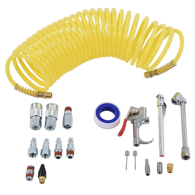 Kit de accesorios de Compresor de Aire ANGGREK Sin Fugas con manguera de Nylon de 25 Pies