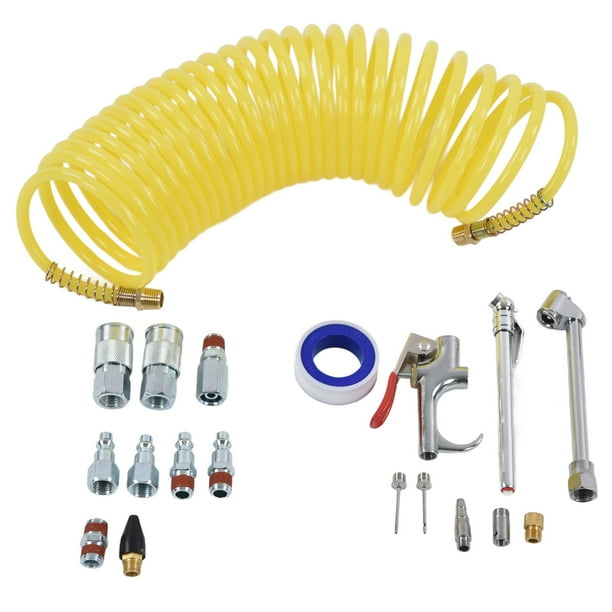 Accesorios Para Mangueras De Aire, Kit De Manguera Para Neumáticos De Compresor De Aire Conector Industrial NPT De 1/4 Pulg. Accesorios De Conexión Rápida Juego De Pistola De Soplado