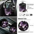 thumbnail image 7 of KUIFORTI 12 Pcs Butterfly Car Seat Covers and Accessories for Women, Steering Wheel Cover,Seat Belt Shoulder Pad Mirror Cover Coasters Car Auto Air Vent Keychain Chapstick Holder Car Trash Can, 7 of 7
