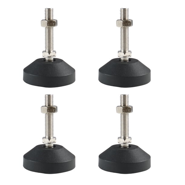 Pata niveladora ajustable M10 x 50 x 60mm, nivelador de piso antideslizante, soporte para pies de muebles para fábrica 4pcs