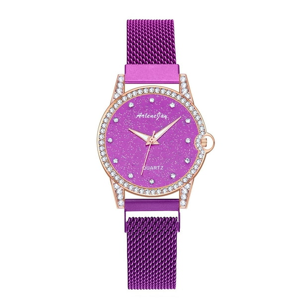 Reloj de cuarzo para mujer, relojes para mujer ArleneJay Reloj de cuarzo de moda para mujer Reloj con correa de acero inoxidable Reloj analógico Reloj de acero inoxidable