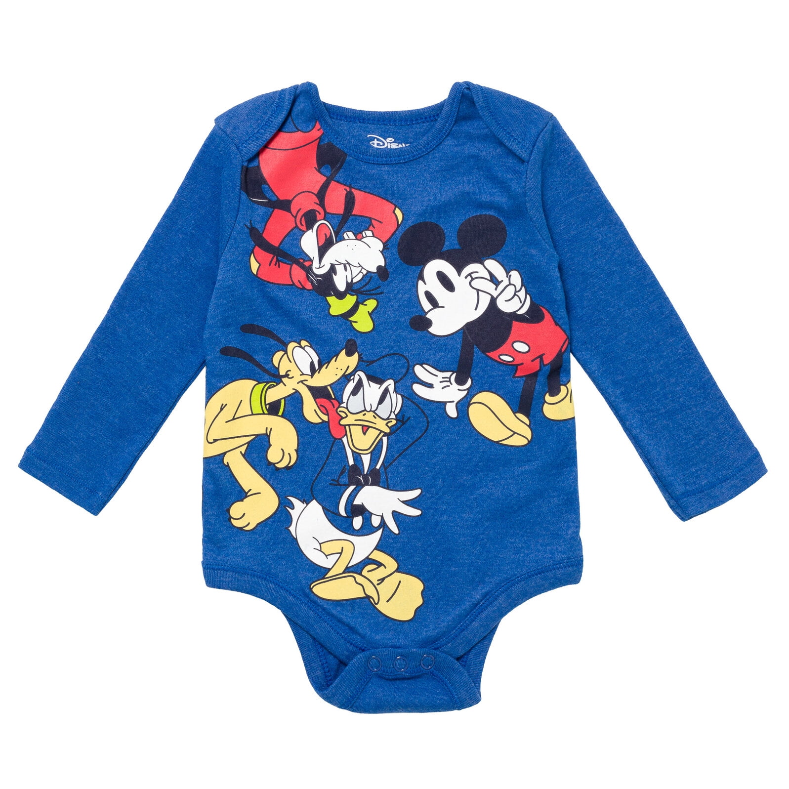Disney Mickey Mouse Goofy Donald Duck Newborn Baby Boys 5 Pack Bodysuit Newborn to Infant