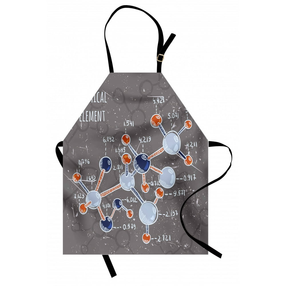 Grunge Apron Chemistry Laboratory with Display Formula Science Graphic