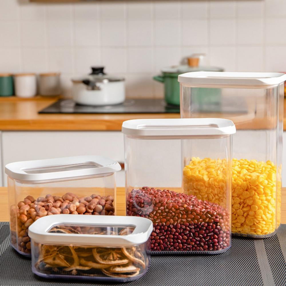 Ludlz Cereal Container, Airtight Dry Food Storage Containers, BPA Free Large Kitchen Pantry Storage Container Square Cereal Organizer Bottle for Flour