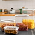thumbnail image 3 of Clear Food Storage Container,Plastic Multigrain Storage Transparent Sealed Cans for Snack Dried Nuts Storage Food Keeper,Plastic Kitchen Refrigerator Food Box Kitchenware, 3 of 7