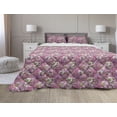 thumbnail image 1 of Orchid Comforter & Sham Bedding Set, Feminine Floral Pattern with Abstract Colorful Romantic Flowers, 3 pcs Duvet Set Microfiber Filling Quilt, 5 Sizes, Pale Fuchsia and Multicolor, by Ambesonne, 1 of 4