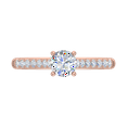 thumbnail image 3 of 1/2 Carat Prong Set Solitaire Diamond Engagement Ring Band in 14K Rose Gold (Ring Size 7.5), 3 of 6