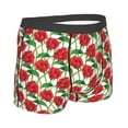thumbnail image 4 of Uemuo Rose Flowers Pattern Men's Boxer Briefs,Trunk Anti-Chafing,Comfortable, Durable, and Stylish Underwear-Small, 4 of 9