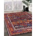 thumbnail image 2 of Ahgly Company Indoor Square Mid-Century Modern Rose Purple Oriental Area Rugs, 3' Square, 2 of 6