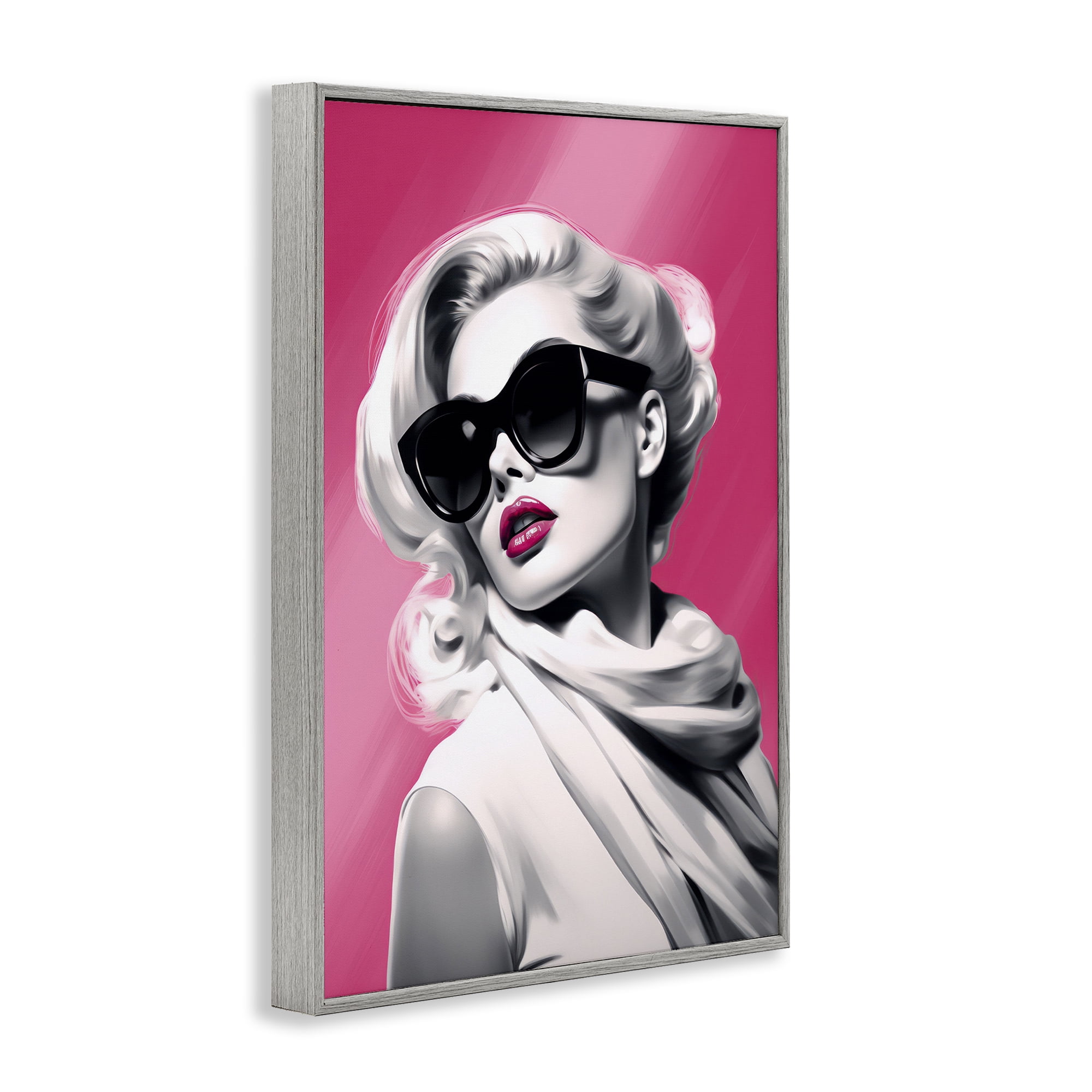 Stupell Industries Vintage Retro Chic Portrait Gray Framed Giclee Art, design by Andrea Haase