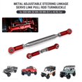 thumbnail image 5 of 8X Lien de Direction Réglable en Métal pour MN D90 D99 MN-90 -45 1/12 RC Voiture Crawler, Rouge, 5 of 5