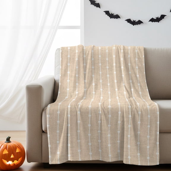 Fleece Blanket Minimalist Dot Striped Blankets,Soft Cozy Warm Flannel Throw Blanket,Seamless Repeat Print Blanket for Bed Couch Sofa 30x40in