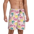 thumbnail image 2 of Balery Dinosaur Pantalones cortos de pijama de punto de algodón para hombre con cinturilla y bolsillos-Small, 2 of 6