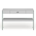 thumbnail image 2 of Furniture of America Juka Contemporary Wood Storage Console Table in White, 2 of 6
