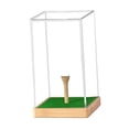 thumbnail image 4 of Vitrina de pelotas de golf con base de madera, vitrina multiusos con caja de almacenamiento para tees, recuerdos de béisbol, joyas, juguetes pequeños, 4 of 8