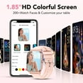 thumbnail image 3 of Smart Watch Fits for Android and IPhone, 1.85 inch Fitness Tracker, Men Women's Smartwatch with Answer/Make Calls/120+ Sports Modes/Message Reminder, IP68 Waterproof Rouge Pink, 3 of 5