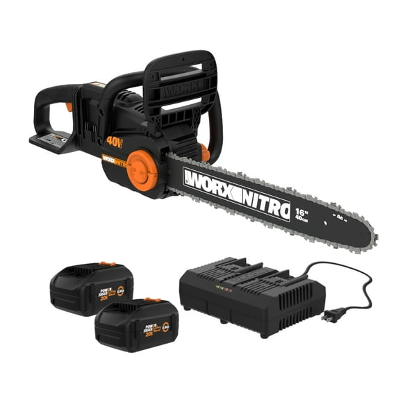 Worx Nitro WP395 40V PowerShare PRO 16” Cordless Chainsaw with Brushless Motor