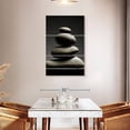 thumbnail image 3 of Elephant Stock Zen Stone Pile Wall Art - Vertical Multi Panel Canvas - 3 Pieceliving Room Wall Decor - Photography Wellness Multi Panel - Gray And Black Decor - 28" x 45", 3 of 8