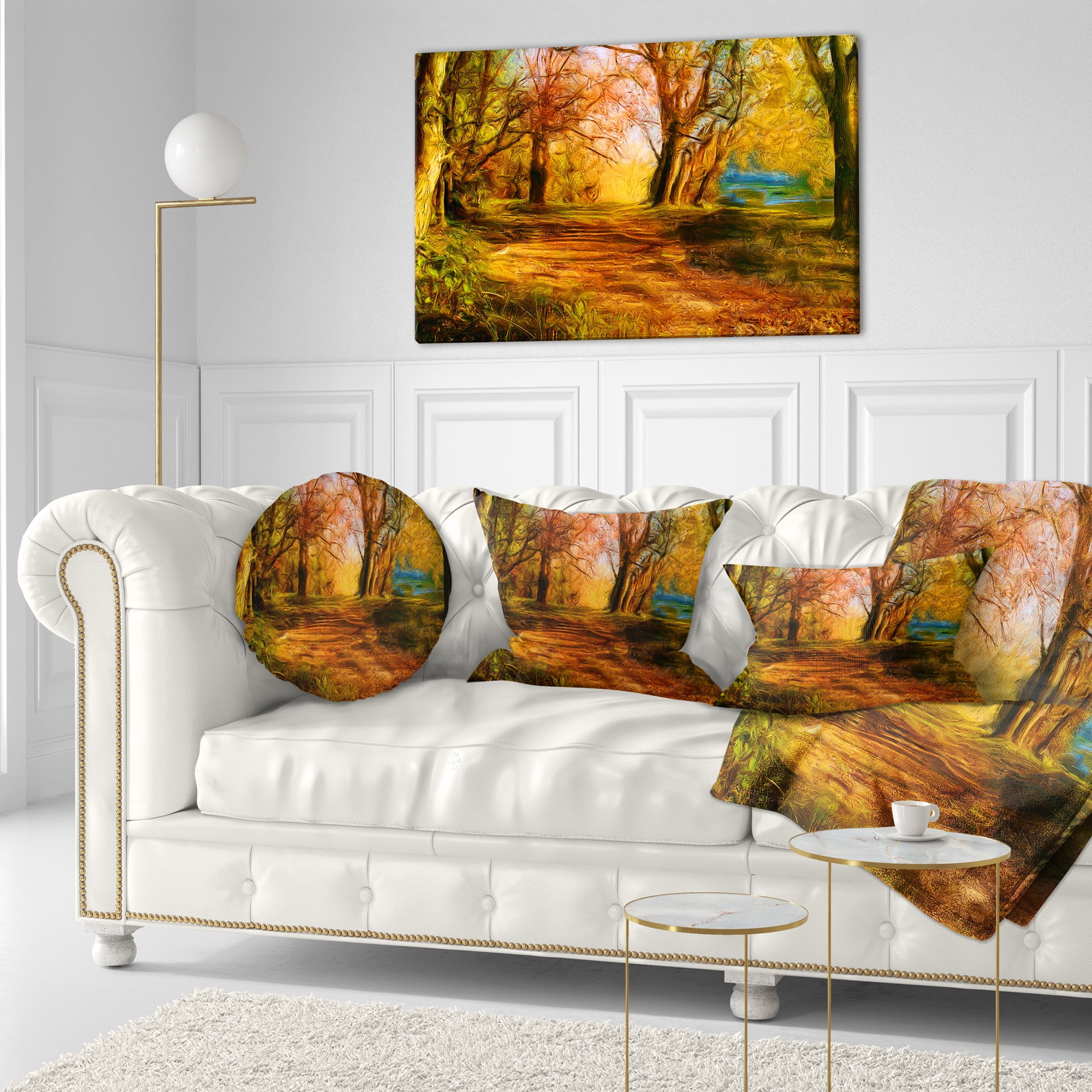 Designart Beauty of Nature - Landscape Printed Throw Pillow - 12x20