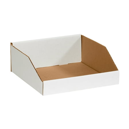 UPC: 0812578009015 | Staples Open Top Bin Boxes 12  x 12  x 4 1/2  White 50/Bundle BSBNMT12124