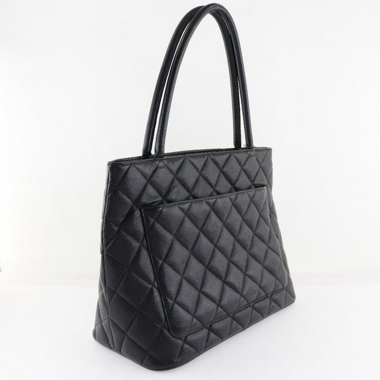 Authenticated Used CHANEL Chanel Reprint Tote Cocomark A01804 Matte Caviar  Skin Black Ladies Handbag 