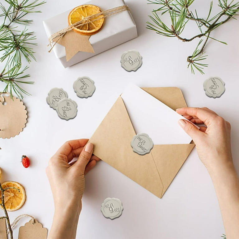 300-Piece Embossed Gold Foil Stickers – Heart & Garland Patterns For Wedding Invitations, Envelopes, Cards