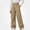 Khaki, variant on SGFCWSX Girls Cargo Pants, Wide Leg Elastic Waist Loose Fit Trousers with Pockets for Daily Street Style Khaki Size 12