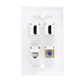 thumbnail image 1 of Placa de Pared HDMI Coax Ethernet RICNOS 1 Puerto Cat 6 RJ45 1 Puerto TV, 1 of 2