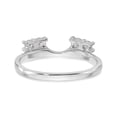 thumbnail image 5 of 14K White Gold Ring Band Wedding Diamond Round Wrap, Size 6, 5 of 7