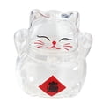 thumbnail image 1 of Tarro de dinero de vidrio de borosilicato con forma de gato, multifuncional, adorable, resistente y ligero, 1 cm Estilo A, 1 of 9